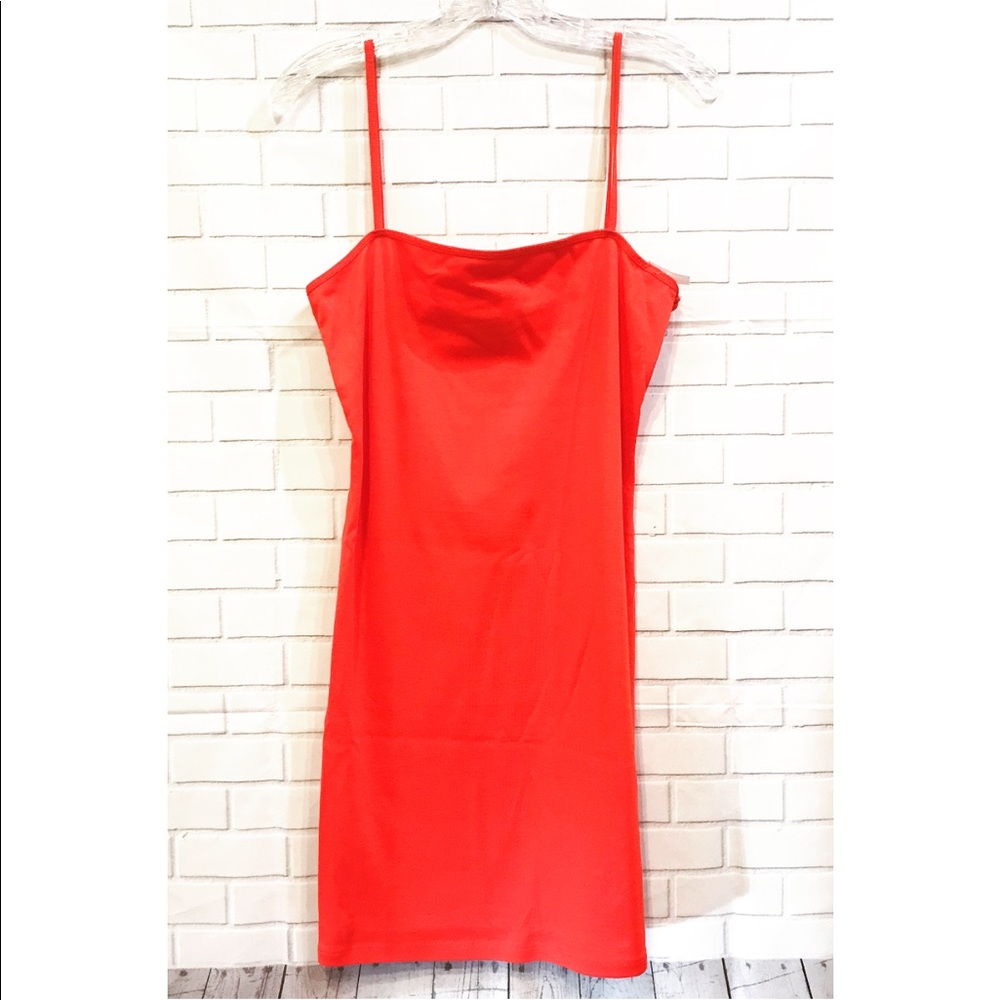 TopShop Orange BodyCon Midi Dress Nordstrom Size 8